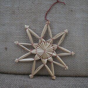 Vintage Handmade Straw Star Ornament